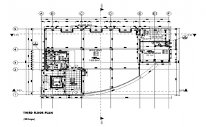 Autocad drawing of Commercial building plan with detail dimension - Cadbull