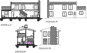 Elevation residence house plan detail dwg file - Cadbull