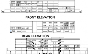 Elevation working detail dwg file - Cadbull