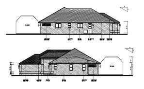 Two BHK Bungalow Design Architecture Plan CAD drawing - Cadbull