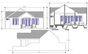 Staff housing structure detail elevation and plan 2d view layout file ...