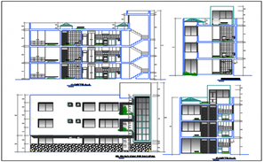 2d view floor plan of house with elevation and section dwg autocad file ...