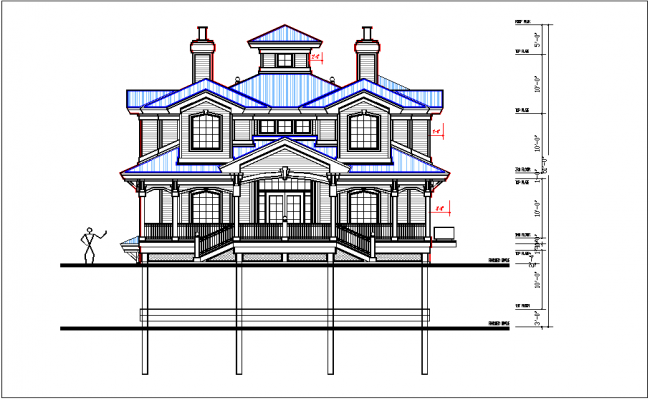 Working Drawing Bungalow Plan DWG File - Cadbull