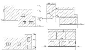 40' X 35' Feet Size Bungalow Architecture Plan - Cadbull