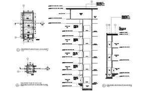 Section Lift lobby wooden cladding detail dwg file - Cadbull