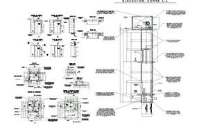 Circular lift design detail dwg file - Cadbull