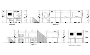 Front elevation club house plan detail dwg file - Cadbull