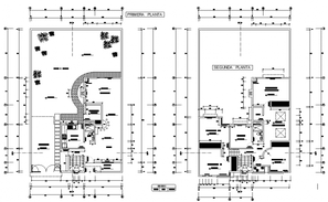 Roof plan of single-family residence in dwg file. - Cadbull