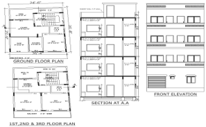 Architectural Standing Seam Detail plan and elevation layout file - Cadbull