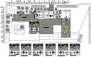 Car parking lot and car ramp details of five star hotel design dwg file ...