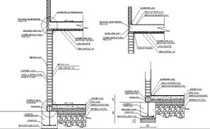 Construction detail layout plan dwg file - Cadbull