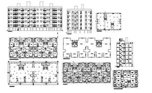 Elevation design drawing of flat high rise building design drawing ...