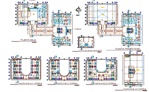 layout plan of a hotel dwg file - Cadbull