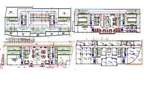 Layoutplan Of Hotel With Interior Floor Plan And Elevations Dwg File 