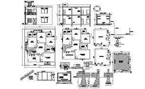 The south side elevation view of the 15x13m house building AutoCAD ...