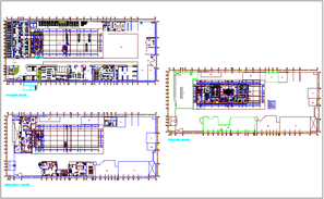 Shell structure shopping building in dwg file. - Cadbull