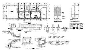 Details of truss-wooden structure for roof dwg file - Cadbull