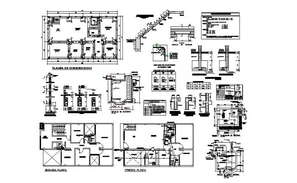 Raft foundation plan and section detail dwg file - Cadbull