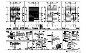 Staircase section and constructive structure details dwg file - Cadbull