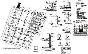 Column and beam section layout file - Cadbull