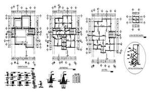 Front elevation house detail dwg file - Cadbull