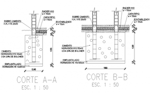 Detail of foundation plan detail dwg file - Cadbull