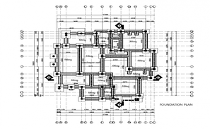 Layout of footing wall compound wall given in this autocad drawing file ...