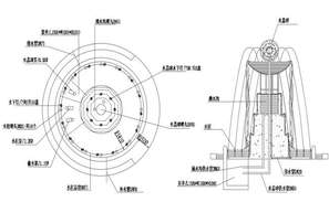 Creative wall fountain top and side view cad block design dwg file