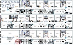 Library layout plan and Elevation design dwg file - Cadbull