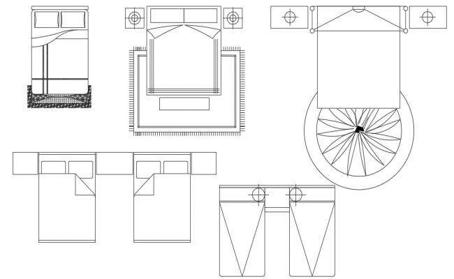 Single bed detail elevation autocad file - Cadbull