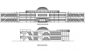 School departments and prayer hall floor plan details dwg file - Cadbull