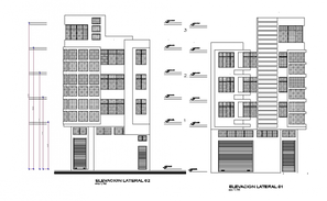 Floor plan of the multistorey hotel building with detail dimension in ...