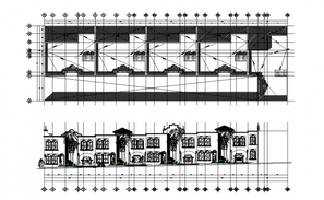 Foundation plan of 8x10m house plan is given in this AutoCAD drawing ...