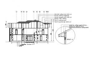 An elevation of the security room details are given in this Autocad 2D ...