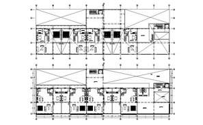 Typical floor plan of apartment 98'8'' x 80'0'' with furniture details ...