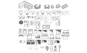 Furniture blocks DWG CAD drawing file is given.Download now. - Cadbull