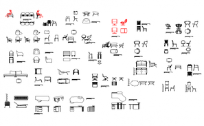 Dynamic outdoor lounge furniture blocks cad drawing details dwg file