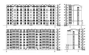 Residential house detail plan and elevation CAD structural block layout ...