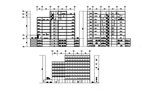 First and second floor plan with view of office dwg file - Cadbull