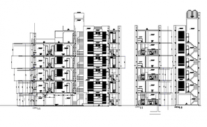 Sanitary installation design of Housing Complex design drawing - Cadbull