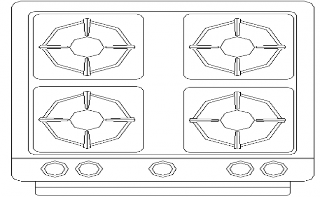 Kitchen Stove AutoCAD Free Blocks - Cadbull