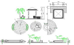 Section vertical garden catwalk cad drawing details dwg ...