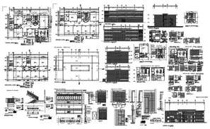 Dwg file of education centre with detail dimension in dwg file - Cadbull