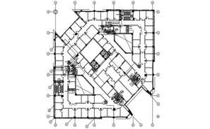 Main Elevation of City Library Architecture Layout dwg file - Cadbull