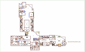 Hospital With Medical College Floor Plan CAD Drawing DWG File - Cadbull