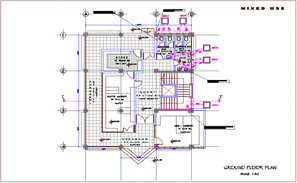 Multi-story mixed used high rise building elevation and section details ...