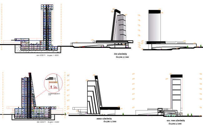 High Rise Building Elevation Design AutoCAD File - Cadbull