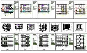 Registered office all sided elevation, section, plan and auto-cad ...