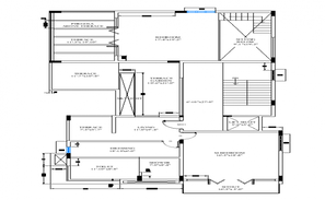 Section and elevation single family plan detail dwg file - Cadbull