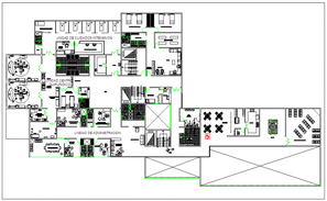 Hospital north elevation and section view in AutoCAD - Cadbull